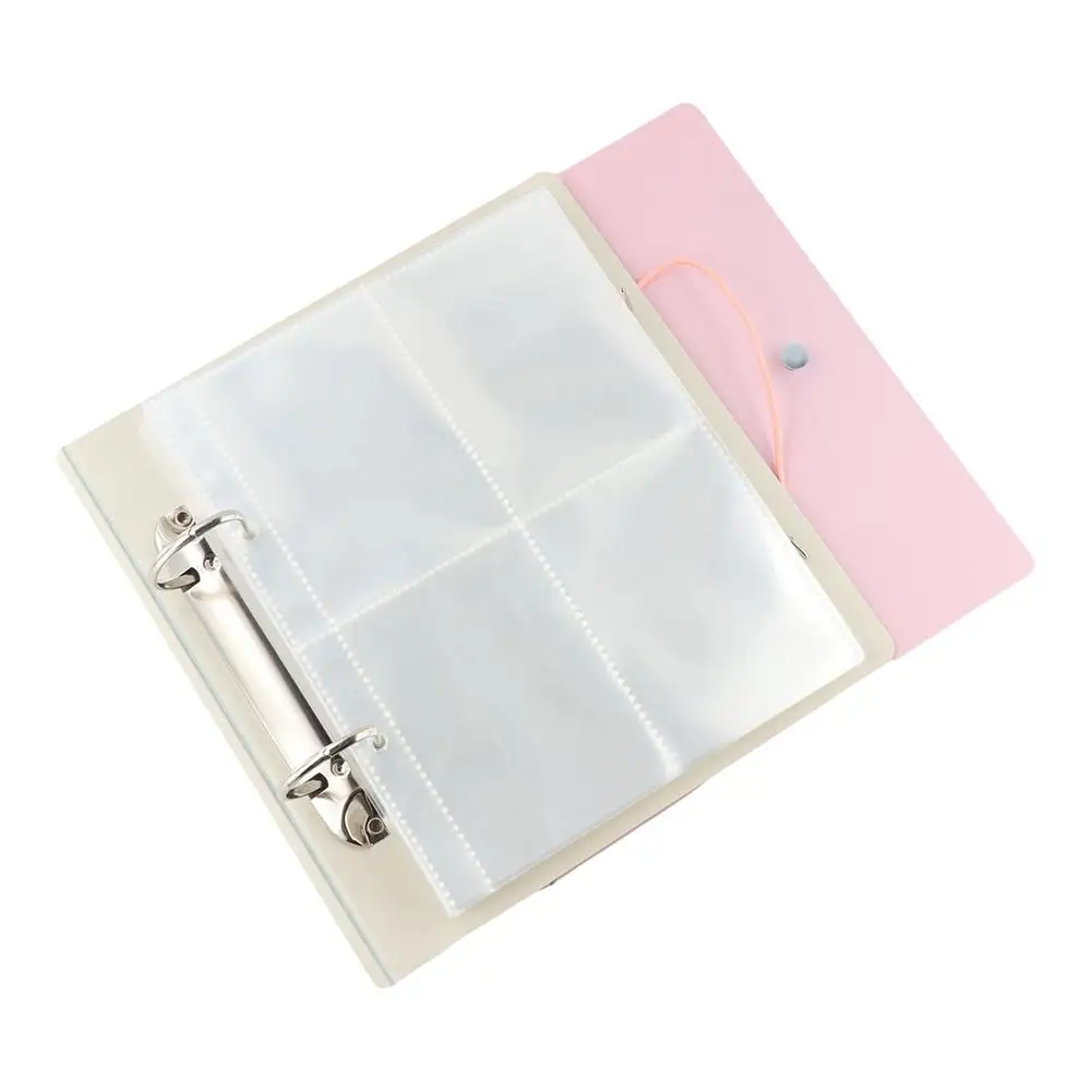 

A5 Photocard Collecting Candy Color with Baffle Plate Idol Photo Album Kawaii Four-box Grid Binder Photo Cards