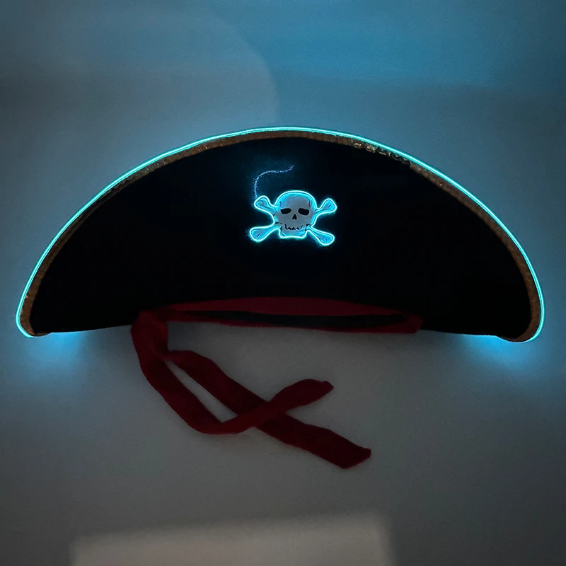 LED Light-Up Pirate Hat & Party Mask – detail image 23