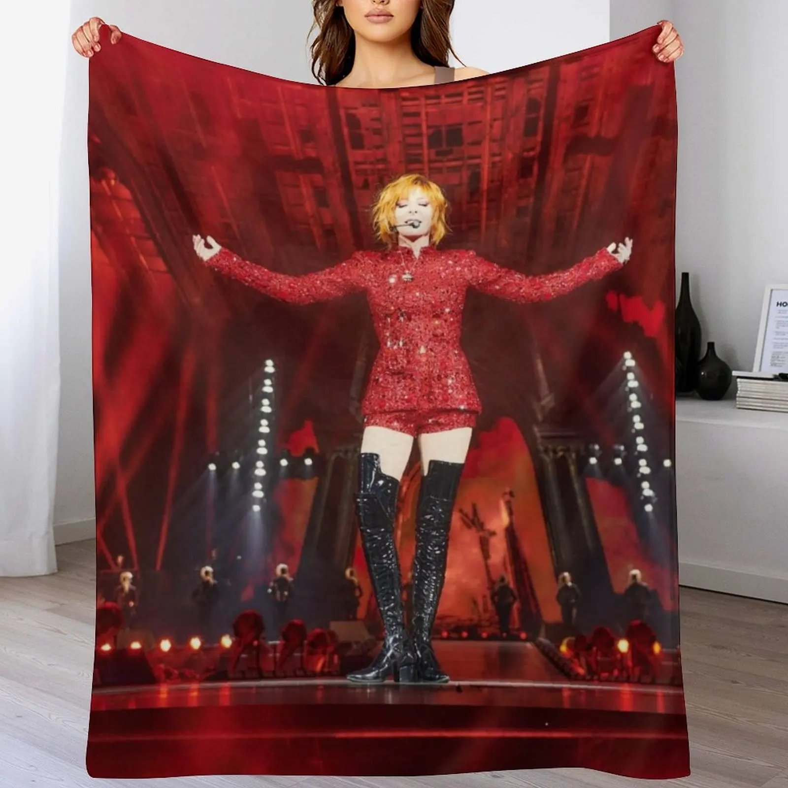 Mylène Farmer Nevermore 2024 concert Throw Blanket Decoratives Quilt Blankets