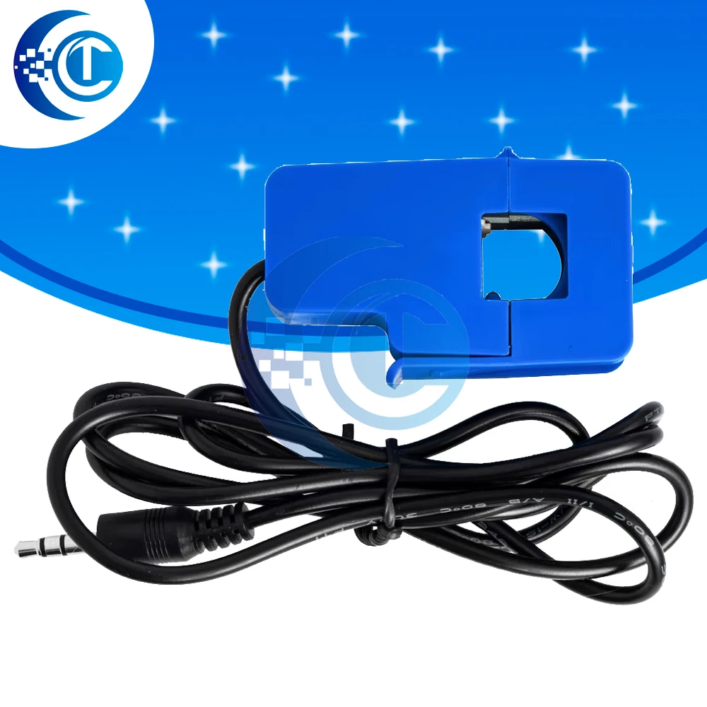 1PCS SCT-013 Series Split Core Current Sensor: Non-Invasive AC Type – 30A (030)/50A (050)/100A (000)