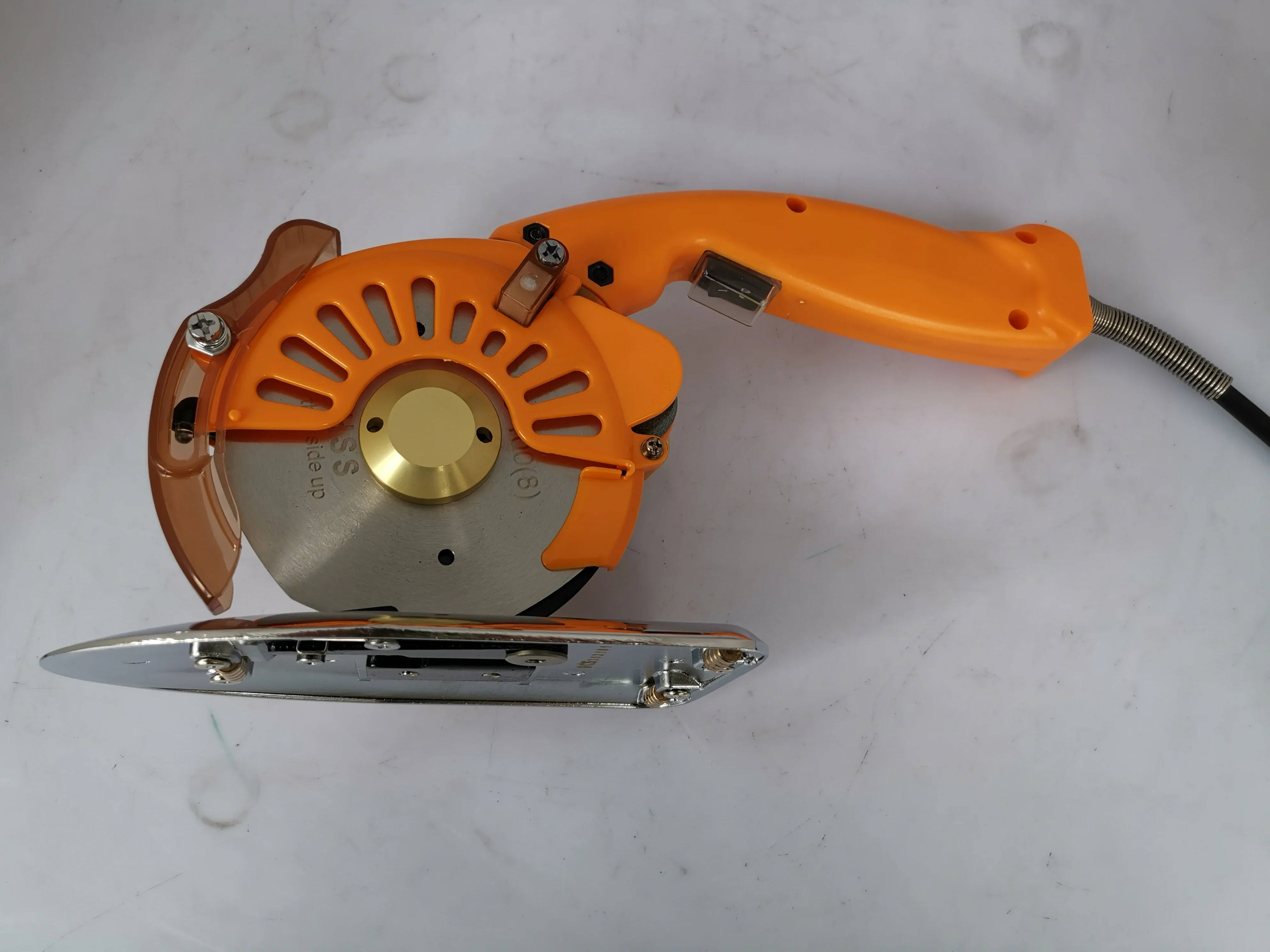 ESM-125 type Servo Direct Drive Motor Electric Cloth Cutter Fabric Round Knife Cutting Machine Carpet floor mat leather cutting
