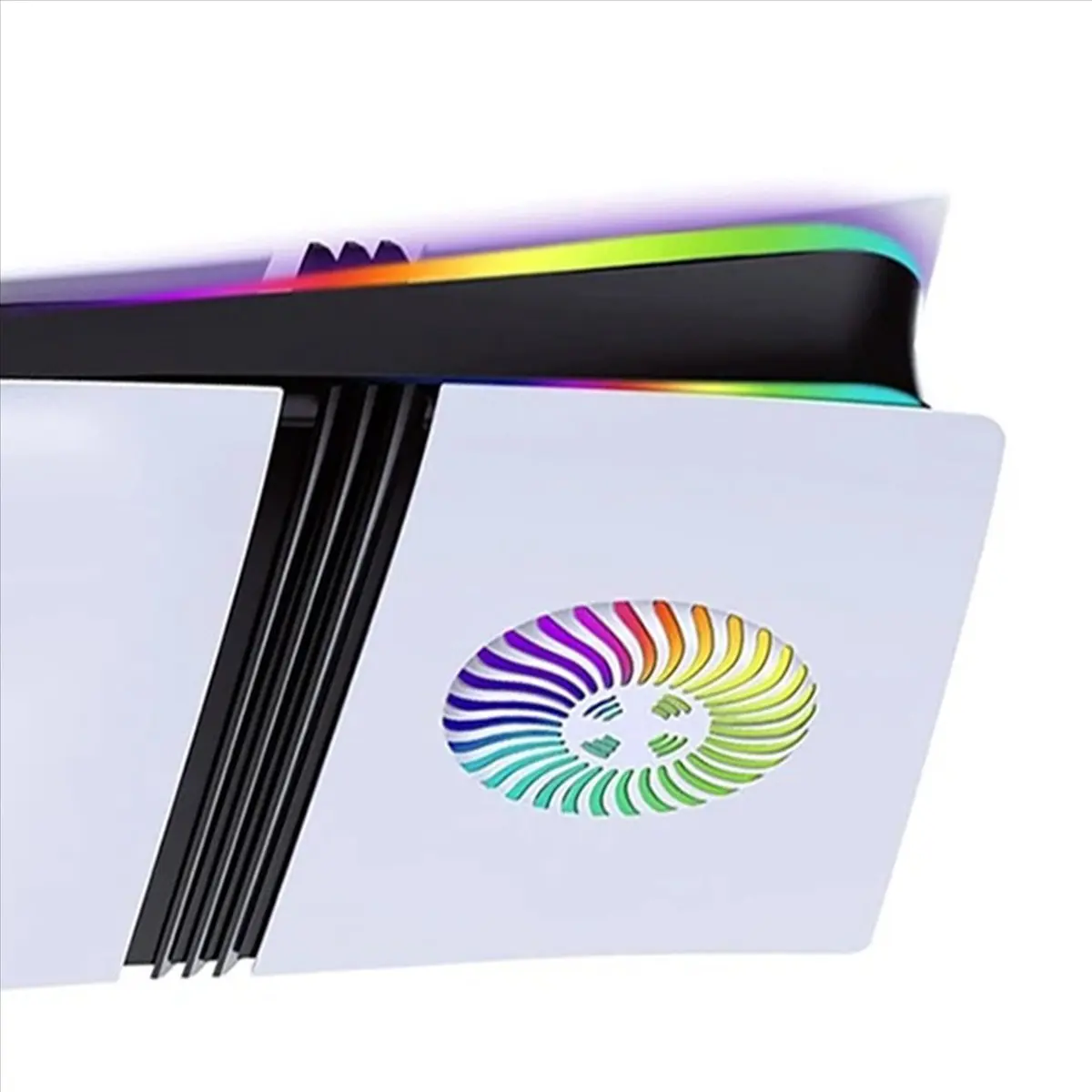 For Pro Console Replacement Panel, Scratch- Panel Cover with Heat Dissipation Holes and Light Strip