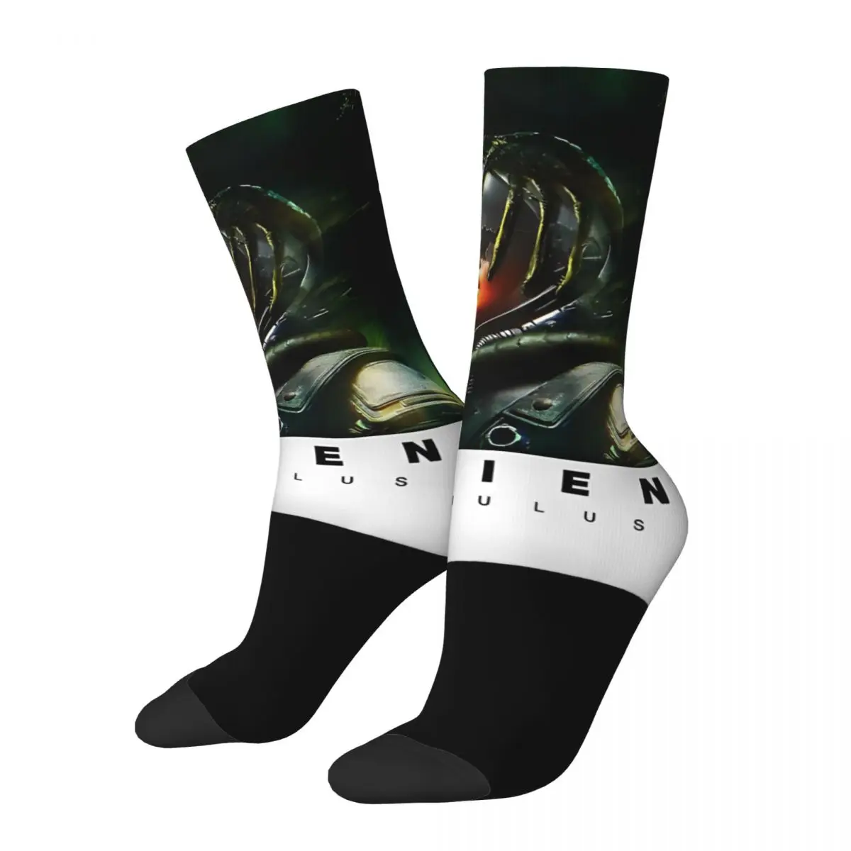 A-Aliens R-Romul Movie 2024 Crew Socks for Women Men Merchandise All Seasons Sci Fi Horror Eerie Comfortable Crew Socks Non-slip