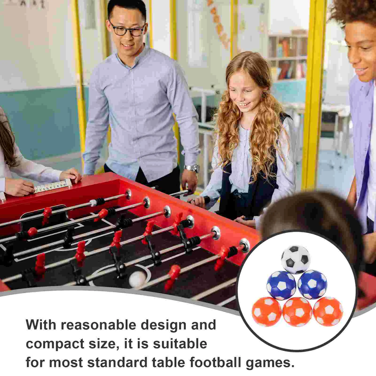 9 Pcs Accessories Children's Mini Table Football Machine 28mm Color Model Soccer Kids Hips (environmentally Friendly Resin)