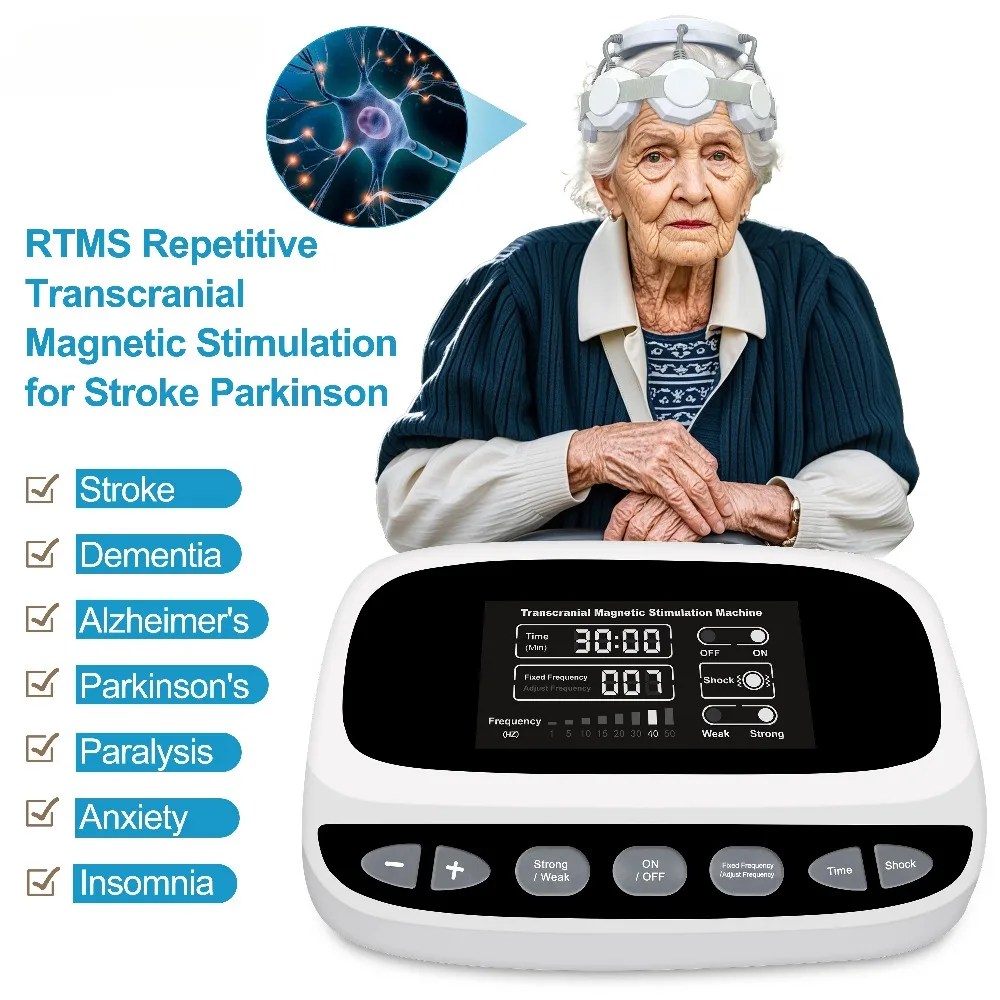 Professional Tms Transcranial Magnetic Stimulation Parkinson Therapy Brain Therapy Machine for Bipolar Disorder Autism Aphasia