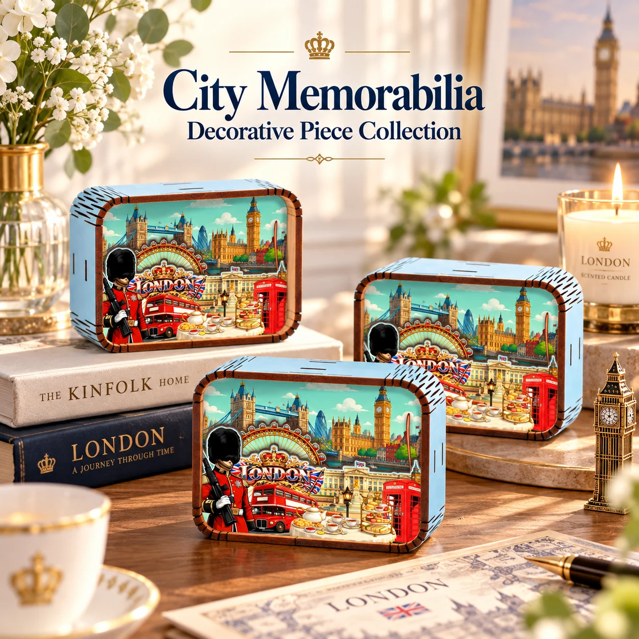 New York USA Paris France London UK Tokyo Japan Bangkok Thailand Music Boxes Wind Up Snow Globe Travel Souvenir Gift