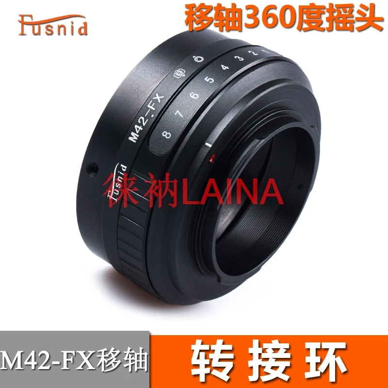 M42-FX Tilt Shift Adapter Ring for M42 Mount Lens to for Fujifilm X FX X-T2 X-T1 XM1 XH1 XE2 XE1 360