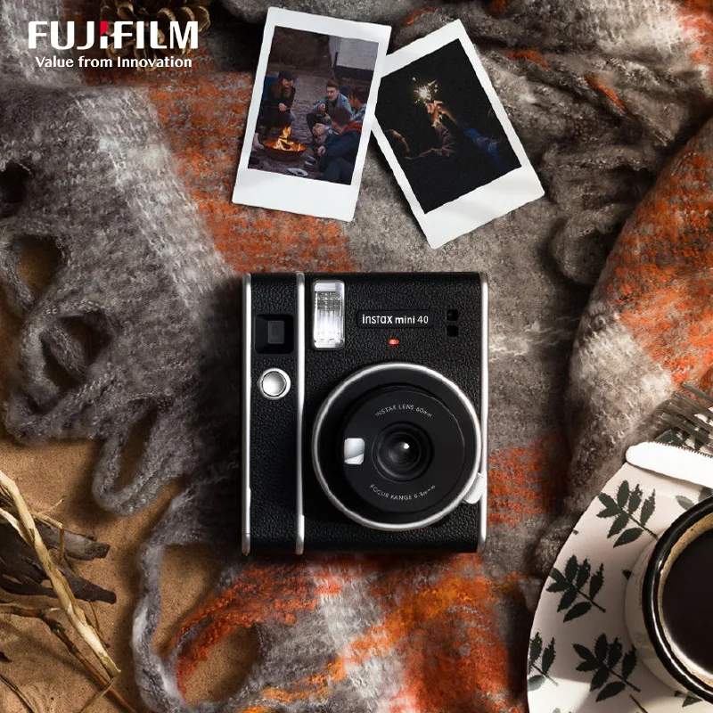 Original Fujifilm Instax Mini 40 Instant Camera Black And Fuji Photo Film Paper / Fuji Ffilm White border Film Photo Paper