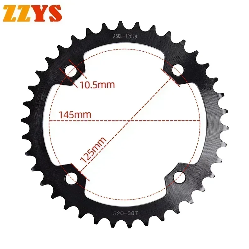 

520 38T 38 Tooth Rear Sprocket Gear Star Cam Pinion Freewheel For Yamaha ATV YFZ350 YFZ350T YFZ Banshee 350 TT600 TT600E TT 600