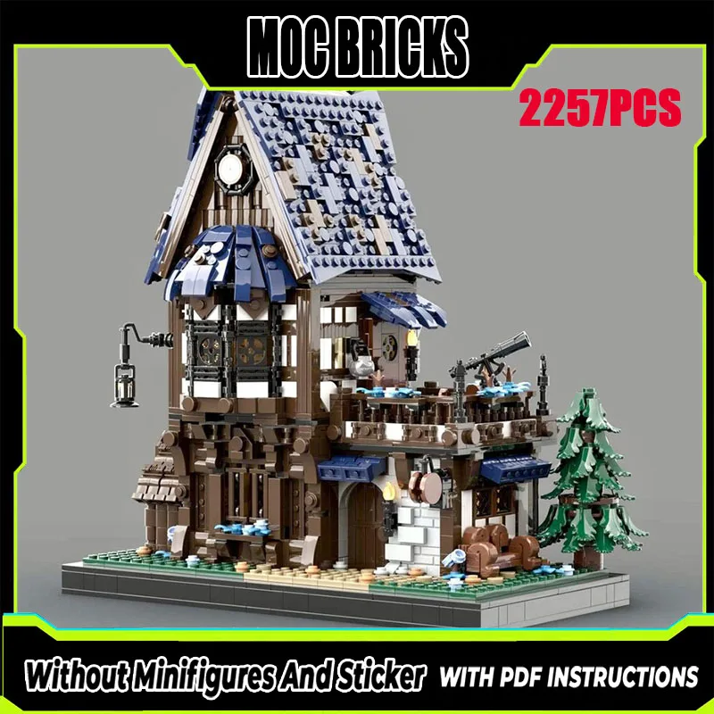 

Новая модель здания Moc, средневековый паб, подарок из строительных блоков, детский набор для сборки своими руками