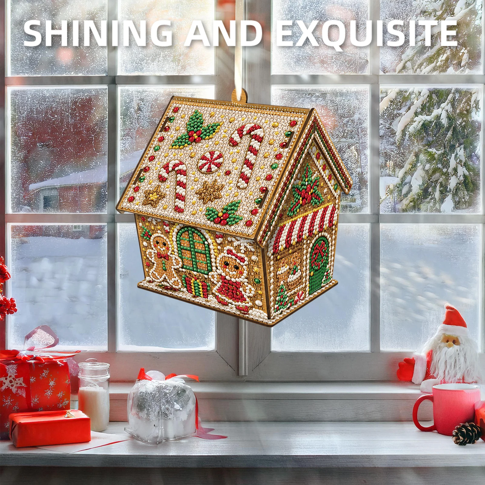 Gem Mosaic Wooden House Kit DI - огляд і ціна Art Craft Holiday