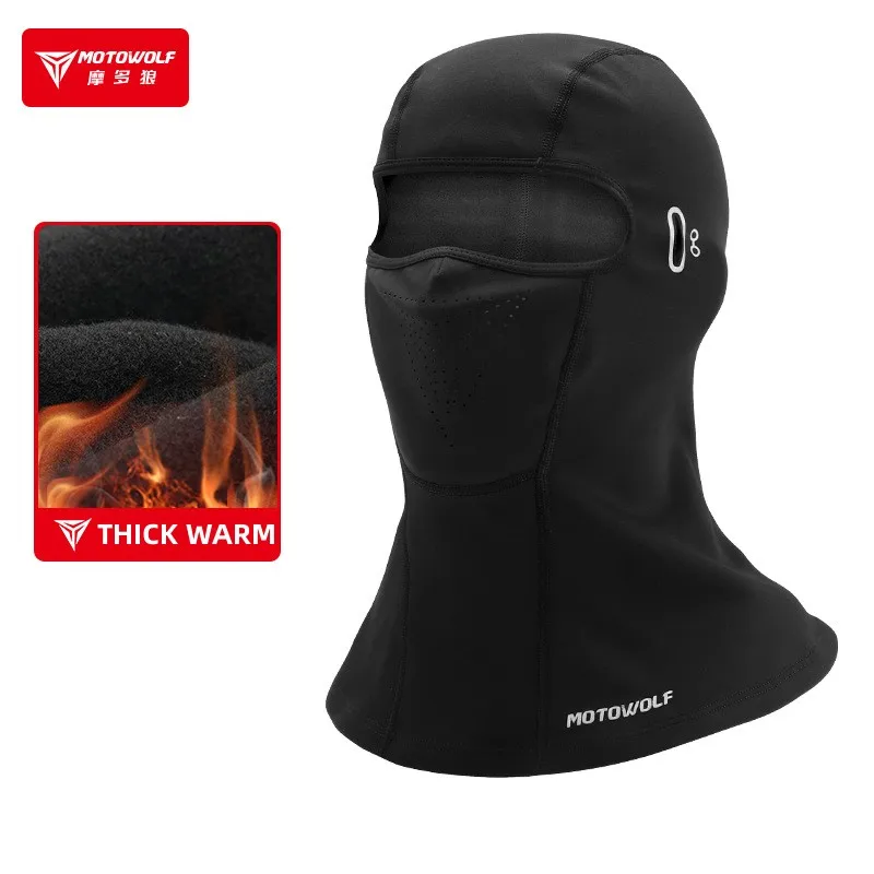 Motowolf Winter Motorcycle Balaclava Men Women Touring Face Mask Fleece Warm Cycling Mask Full Face Moto Headwear Windproof