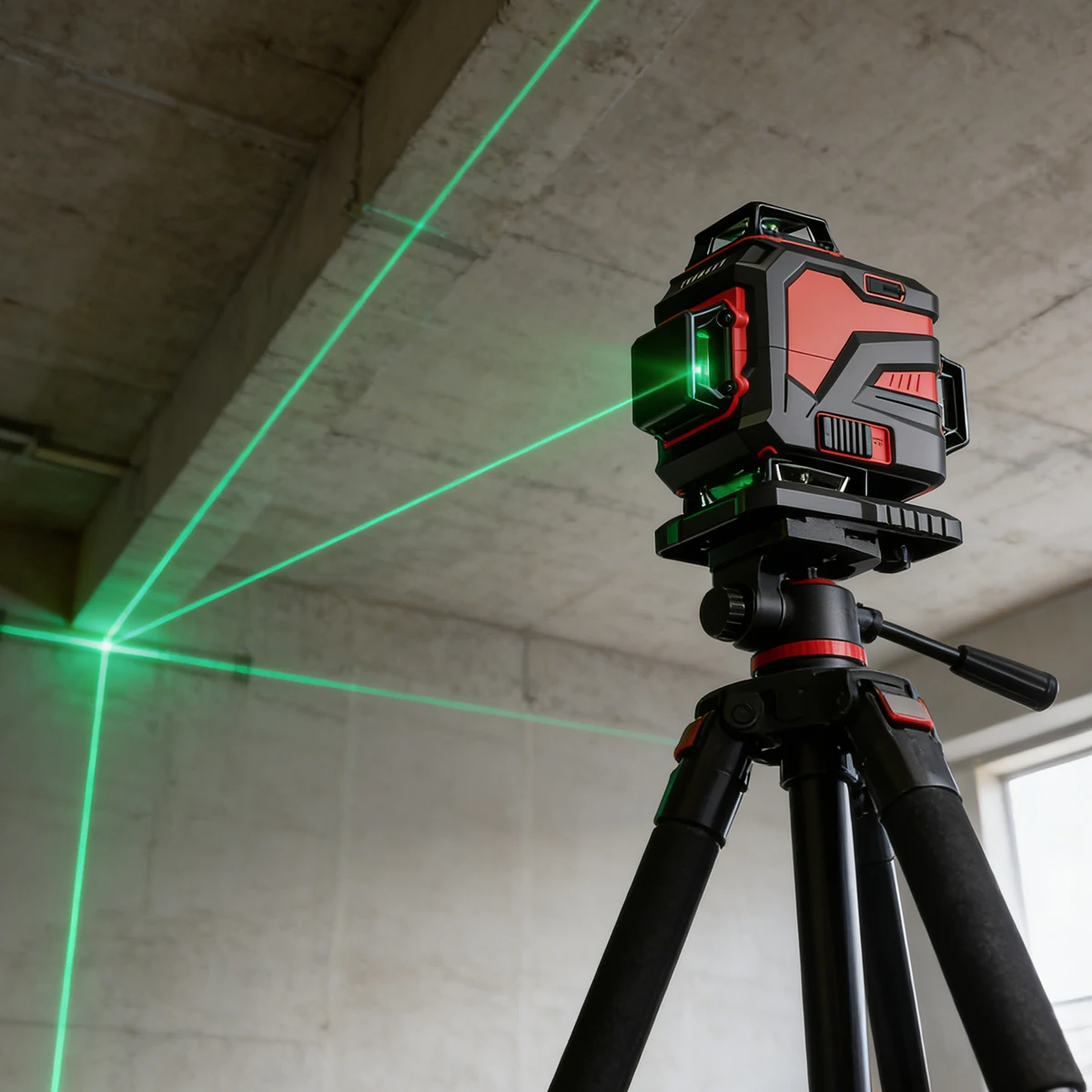 Лазерный нивелир YEVOLT 16 линий, зеленый луч, самовыравнивающийся, режим «Слэш», аккумулятор 3000/5000 мАч, многофункциональный инструмент для работ по укладке полов и отделке стен