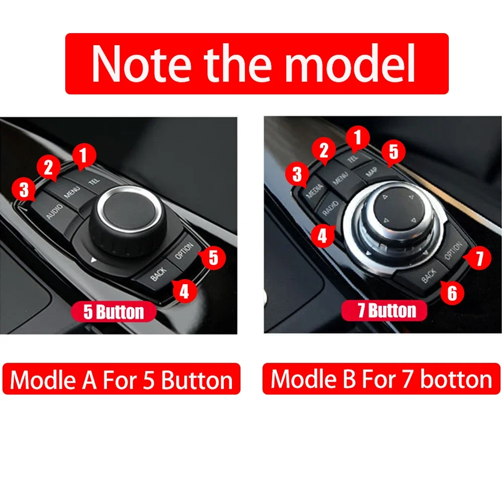 Multimedia Button Cover Trim Knob Sticker For Bmw F10 F11 F02 F15 F16 F25 F01 F02 F06 F07 F12 F13 50th Anniversary Design