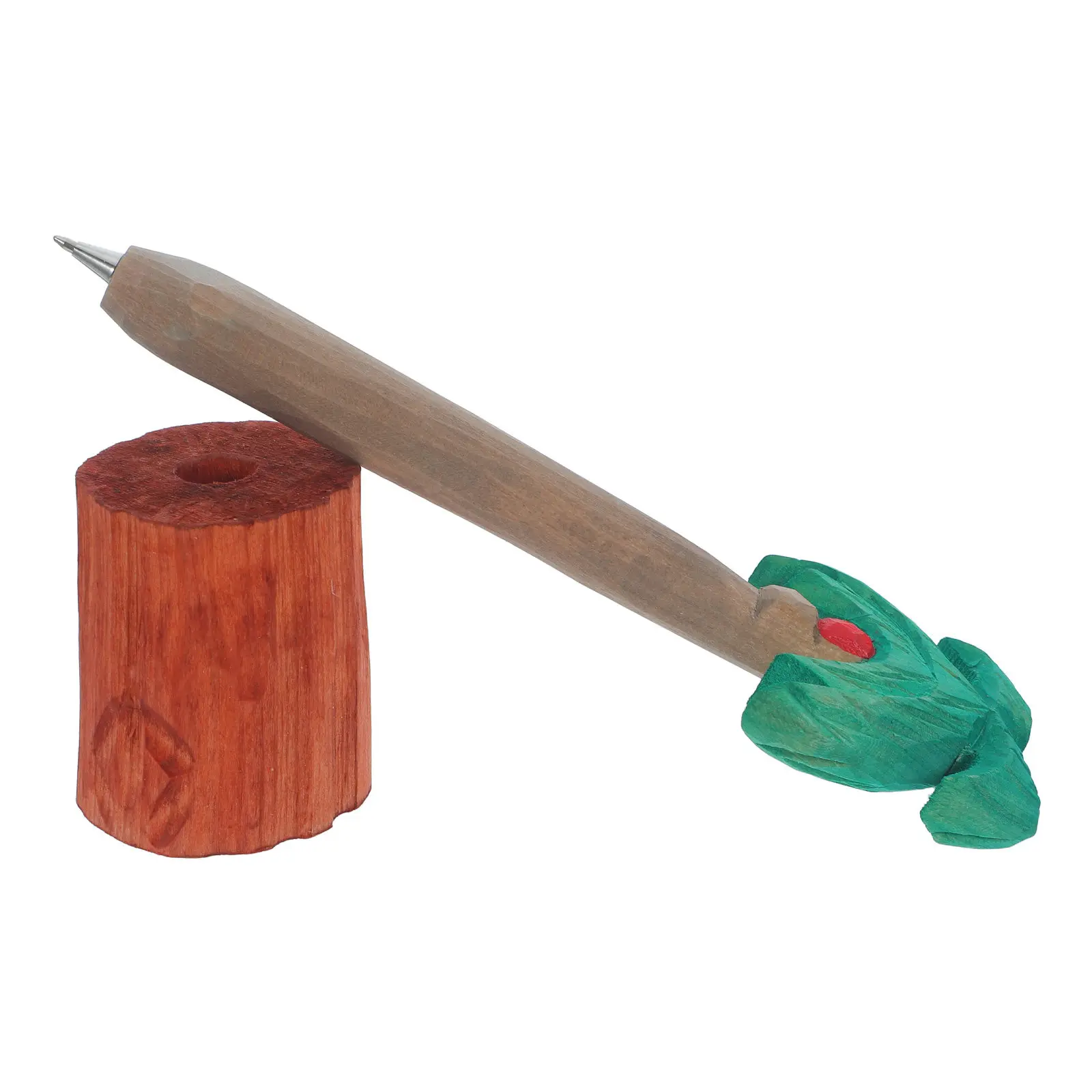 Wooden Ballpoint Pen Coconut Tree Carved Pen Decorative Stationery Sustainable Office Supplies Gift for Students