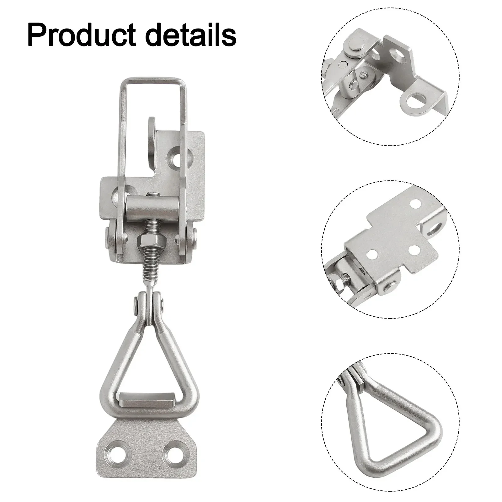 Loquet réglable pour portes, outil, serrure polie miroir, loquet à loquet réglable, parfait pour les armoires, serrure à usage polyvalent