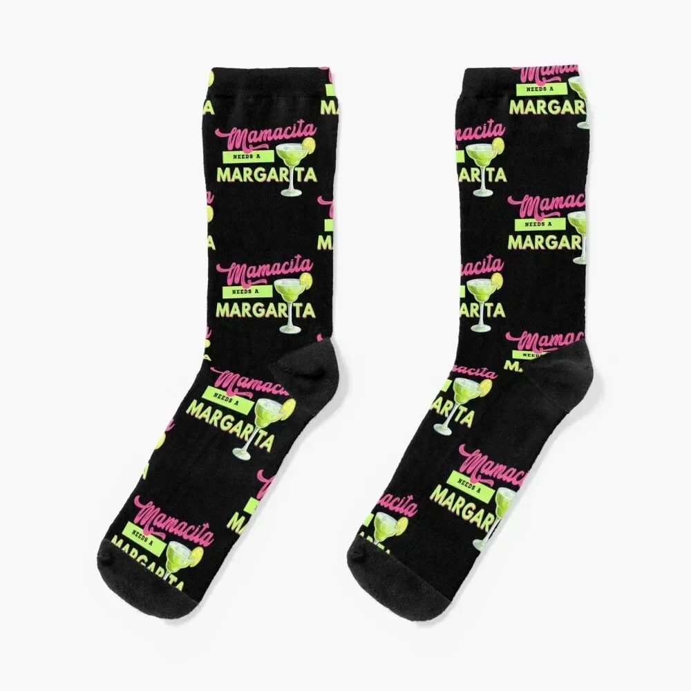 Mamacita Needs a Margarita, Cinco De Mayo Margarita, Tequila is my favorite Socks FASHION Soccer Designer Man Socks Women's