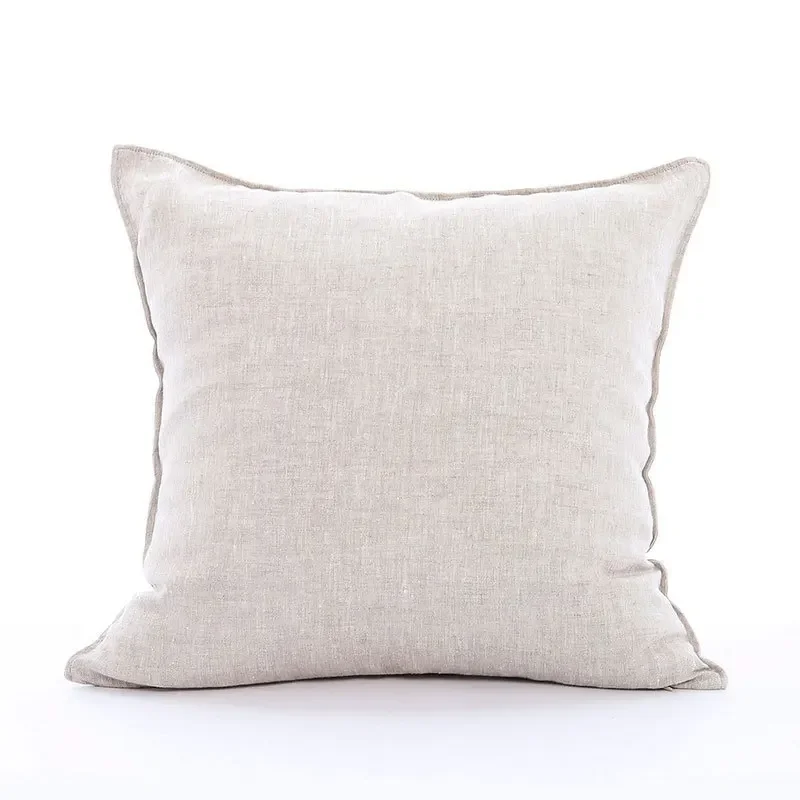 

Waist Pillow Cover Sofa Linen 100% Pillow Case Cotton Couch Bed Chair Decoration Durable Multi-Functional Solid Color Pillowcase