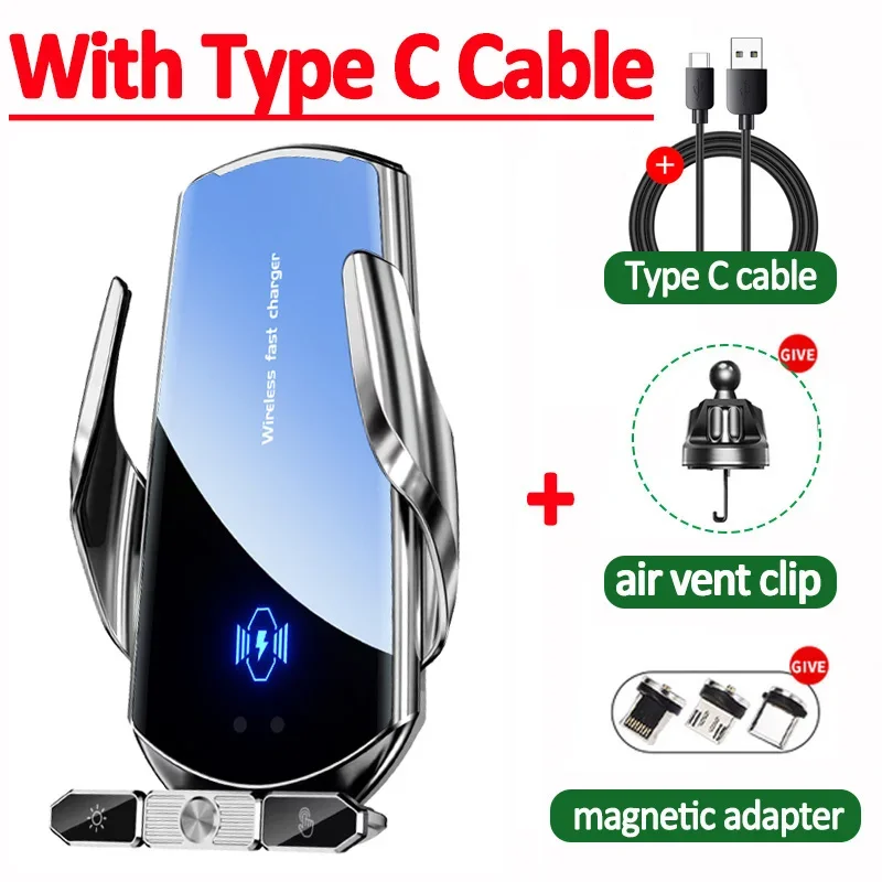 Draadloze Oplader Auto Auto Magnetische Ontluchter Telefoon Houder Voor iPhone 16 15 14 13 Samsung Xiaomi Inductie Snelle Laadstation