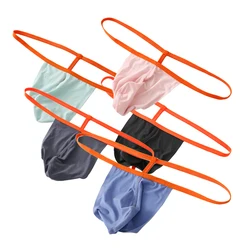 CLEVER-MENMODE 5x Kit Sexy G String Men Thong Penis Pouch Panties Bikini Beach Lingerie Underwear Underpant Ice Silk T-back