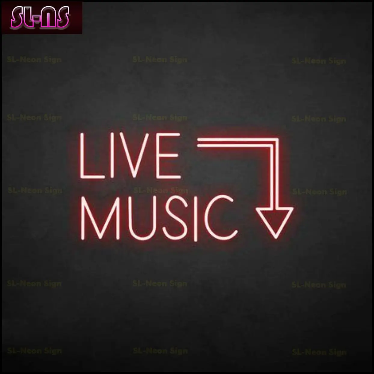 Música ao vivo personalizada LED Neon Sign, Luz do casamento, Bar Room, Quarto