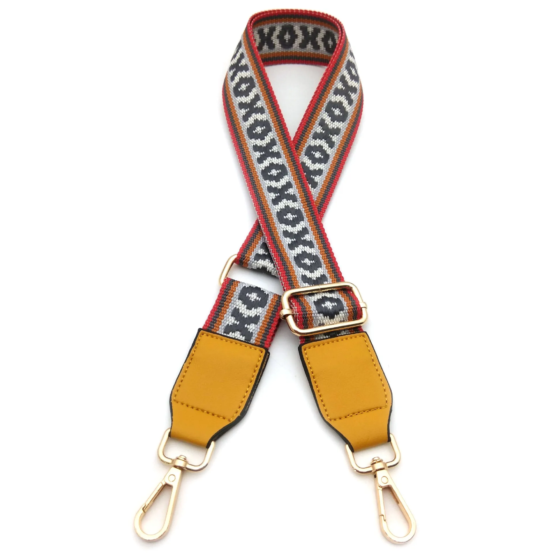 Polyester Crossbody Strap for Phones and Bags Adjustable Length Lightweight Shoulder Lanyard in Red Brown Dark Gray Black White