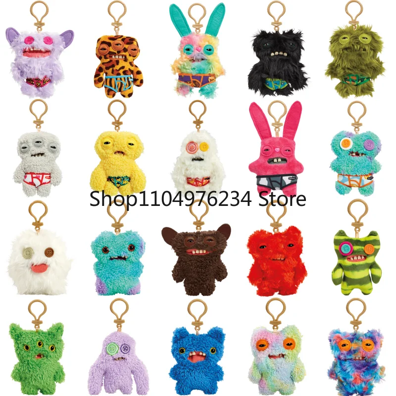 12 cm Fuggler Grappig Lelijk Monster Knuffels Sleutelhanger Kawaii Fuggler Monster Konijnen Leuke Gevulde Peluche Poppen Hangers Geschenken Kid