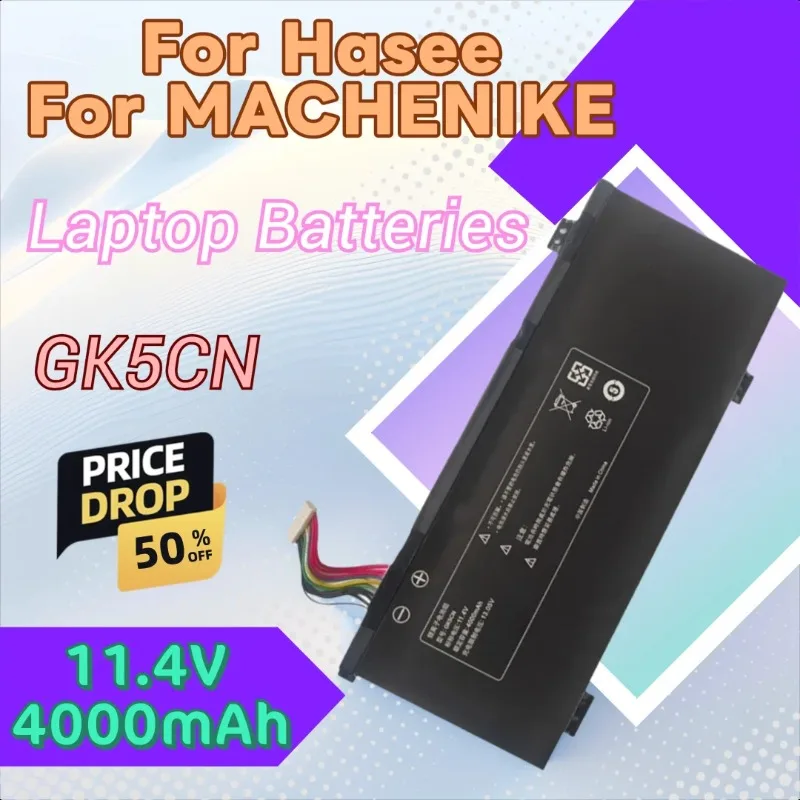 

Для MACHENIKE F117-B T90 Plus для Hasee MECHREVO Z7M-KP7Z X8Ti X9Ti Pro Z2 Z3 Air 11,4 В 4000 мАч Аккумулятор для ноутбука GK5CN + инструменты