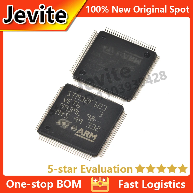 

Jevite 100% New Original electronics Controller IC 103VE STM32F103VET6 LQFP-100 512KB Flash 32-bit ARM-M3 MCU