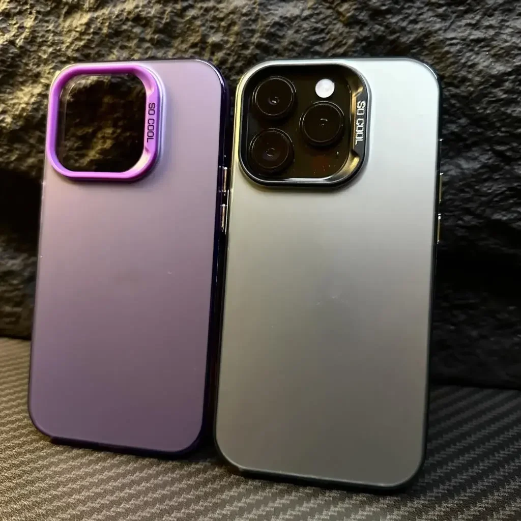 Luxury Cool Phone Case for iPhone 11 12 13 14 15 16 Plus Pro X XR XS Max Matte Skin Shockproof Bumper Armor Simple Cover Fundas