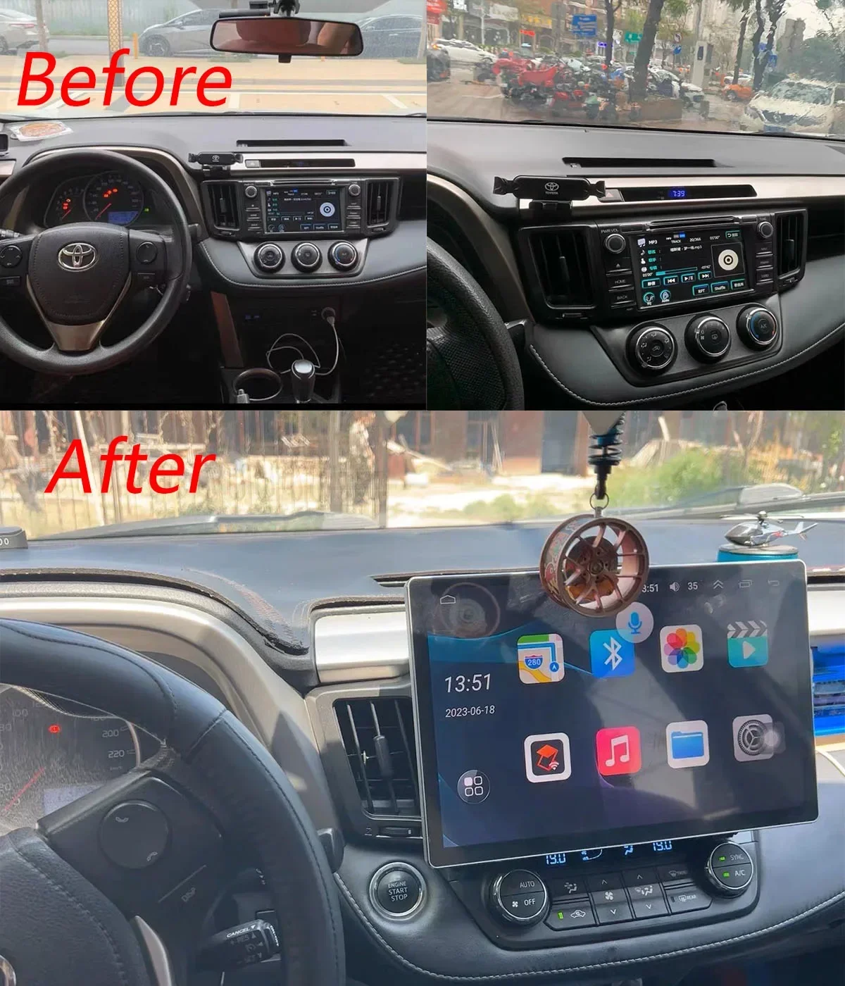 

13" inch Radio 2 Din 4GLTE+Wifi For Toyota RAV4 2012-2018 Car Android Stereo Video Player GPS Carplay Auto Multimedia Stereo