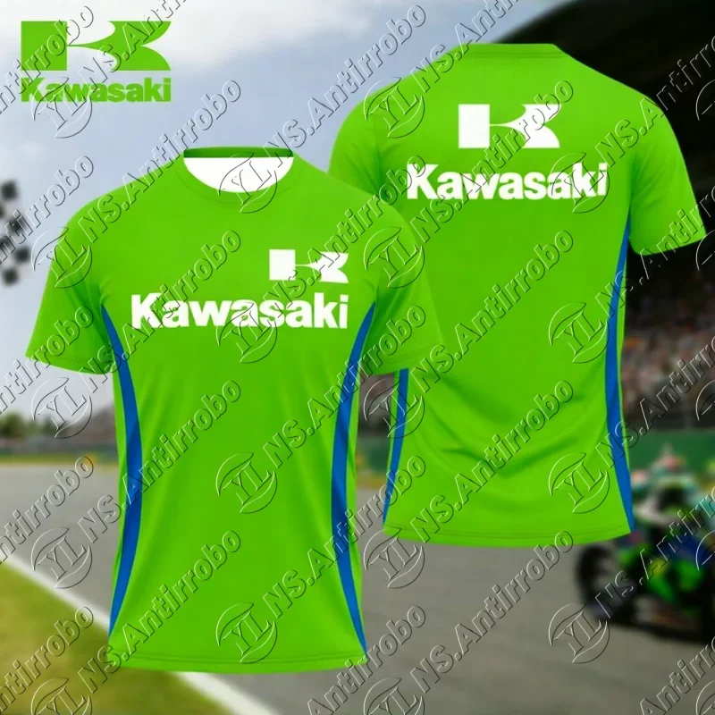 

Kawasaki Summer New Quick drying Breathable Fashion Sports Adult and Children's Mountain Off road Cycling Short sleeved T-shirt
