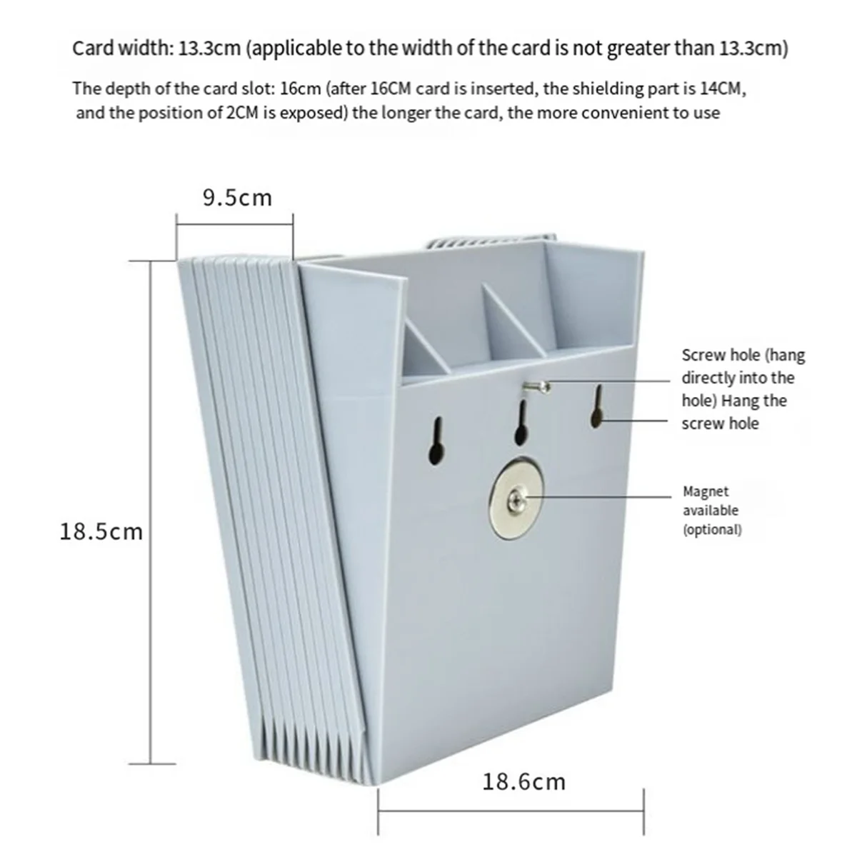Latest ABBQ-Time Card Bag Material Punch Card Rack Hanging Storage Rack Multi-Function Rack Optional Position