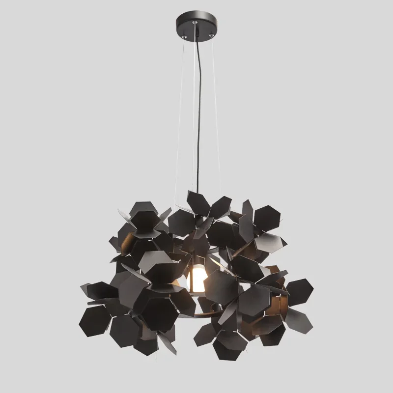 Novel LED Chandeliers Modern Nordic Bar Iron hanging lamp / White / Black Simple Dining Room Living Room Home Decor Pendant Lamp