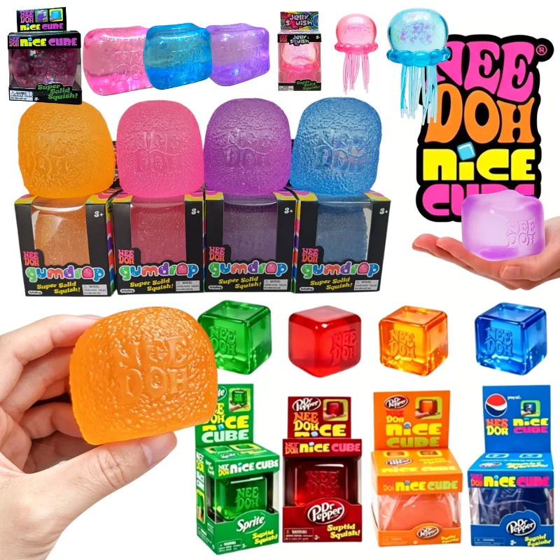 

Needoh Nice Cube Sensory Stress Reliever Fidget Tool for Anxiety & Focus Desk Sensory Cube for Adults & Kids