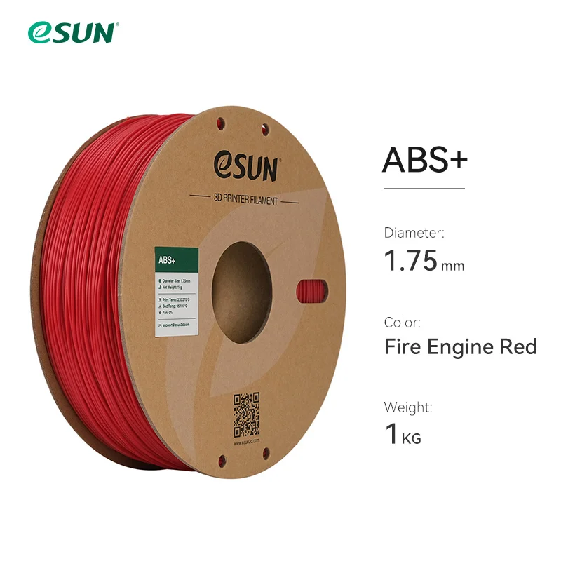 eSUN 3D-printerfilament 1,75 mm 1 kg ABS + 3D-kunststof printfilament 2,2 LBS spoel 3D-printmateriaal voor 3D-printer