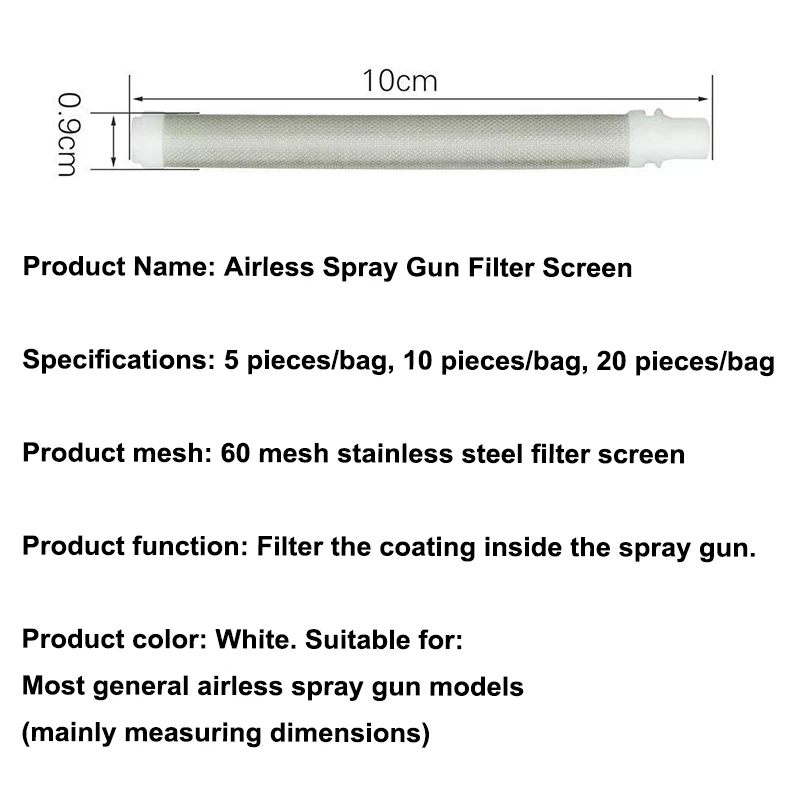 For 60 mesh 5/10/20 pieces of airless spray gun filter screen airless paint replacement accessories spray gun filter accessories