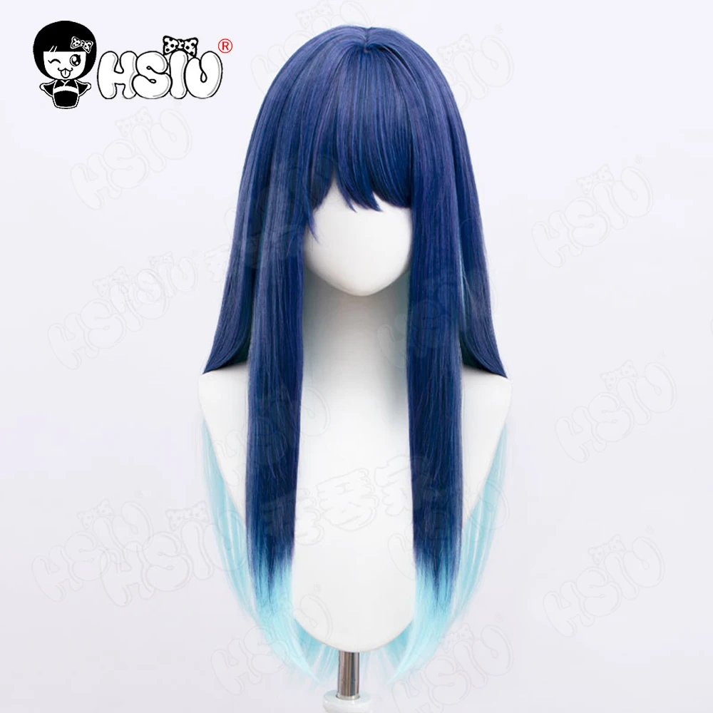 Anime Oshi no Ko Cosplay Peruca, Kurokawa Akane Cosplay Peruca, Gradiente Roxo Cinza Longo Cabelo Curto, Cabelo Sintético, HSIU, 35-70cm