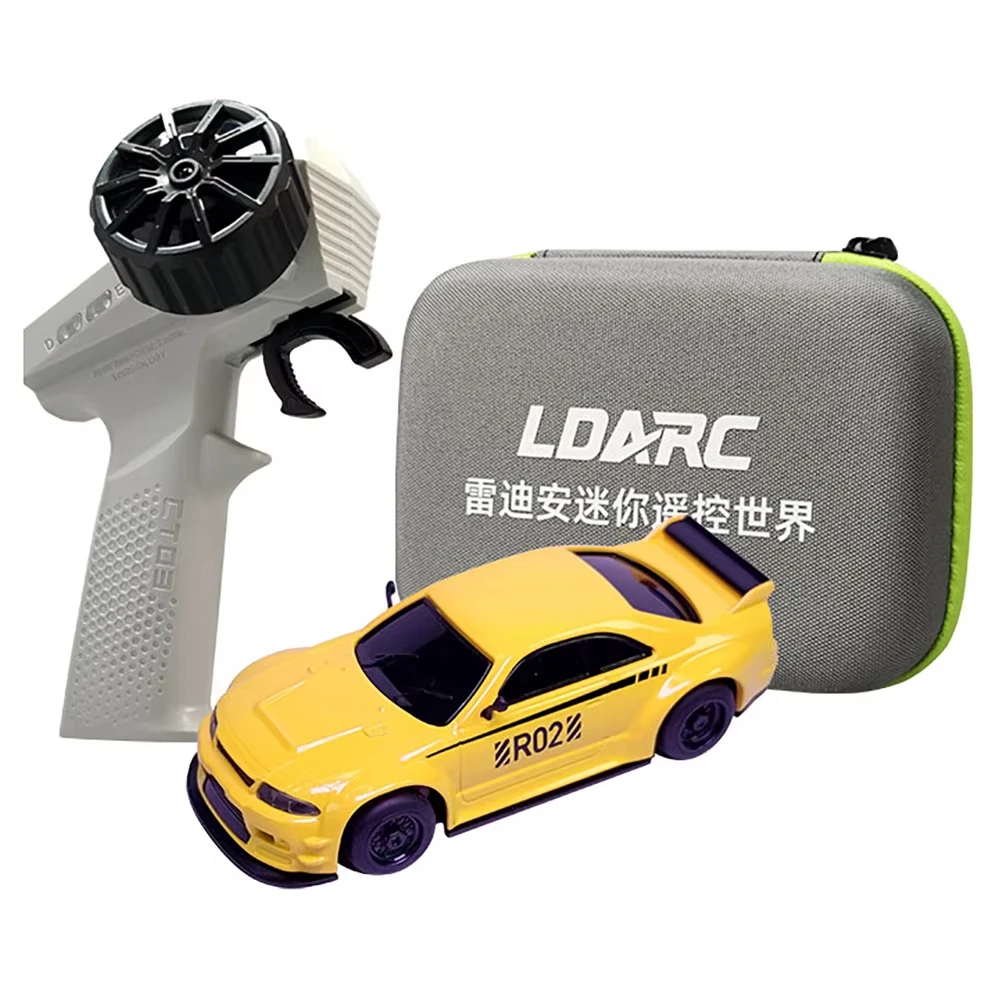 LDARC R02 Mini Rc Sports Car 1/64 Simulated Electric Remote Control Model Car Tabletop RTR 2.4G Adults Children's Toys Gift