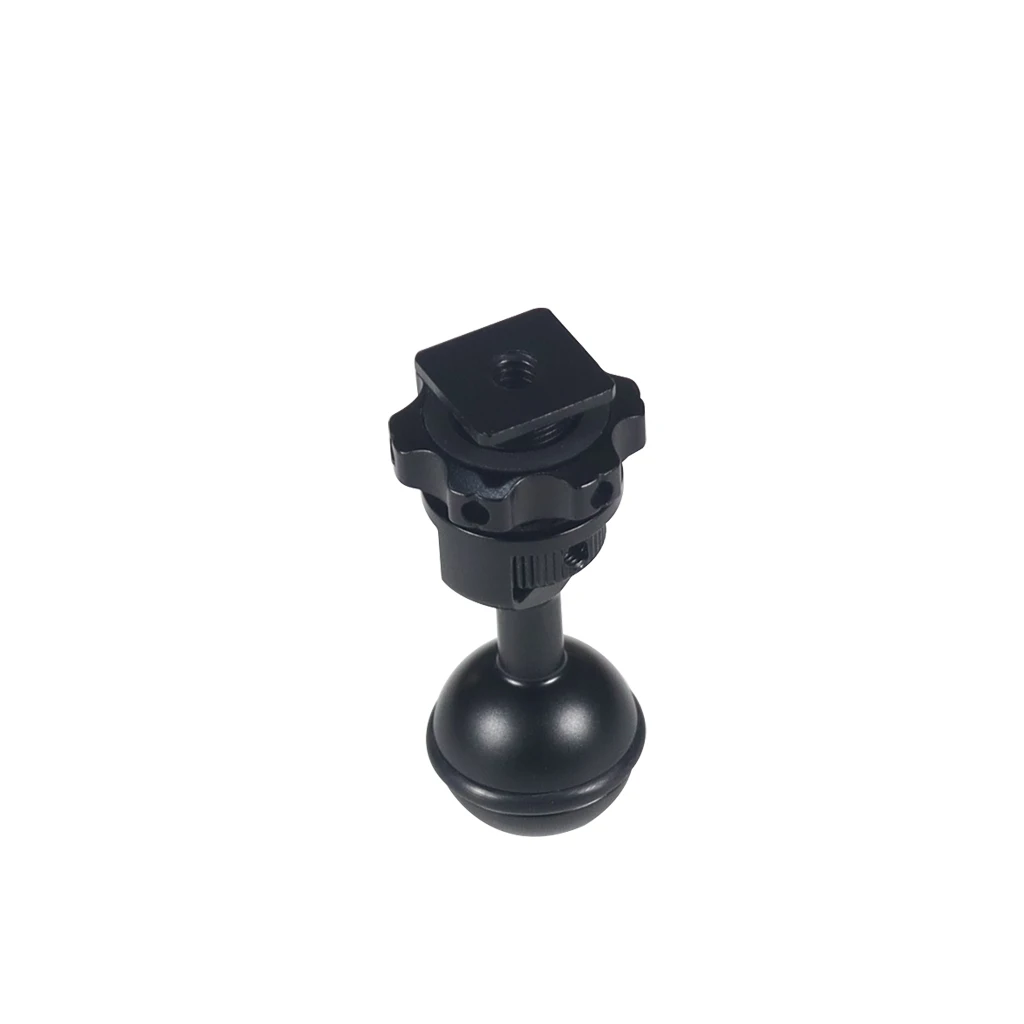 CNC-verstellbare 1-Zoll-Kugelkopfhalterung mit Kaltschuh-Basisadapter, Monitorhalter, magischer Arm für universelle Unterwasser-Action-Kamera – Detail 10