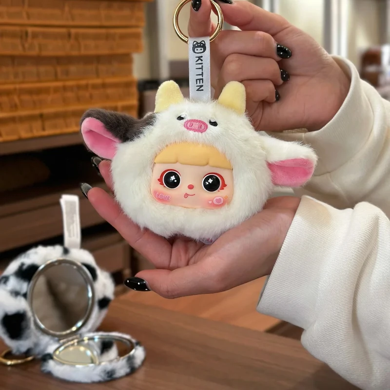 

Kitten Makeup Mirror Series Blind Box Cute Creative Design Mirror Exquisite Keychain Toys Decoration Mystery Box Surprise Gifts