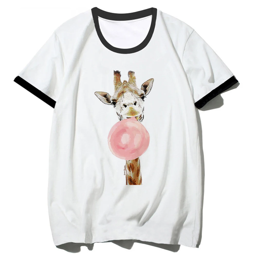 

Giraffe tshirt women summer streetwear graphic Tee female 2000s clothes