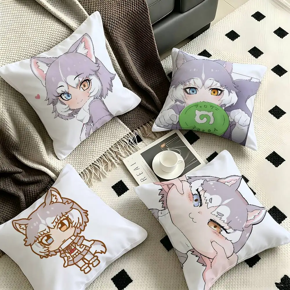1pc Domestic Dog (Mixed-Breed) Kemono Friends Pillow Case Fashion Square Pillowcase Bedroom Sofa Room Ins Decoration Leisure