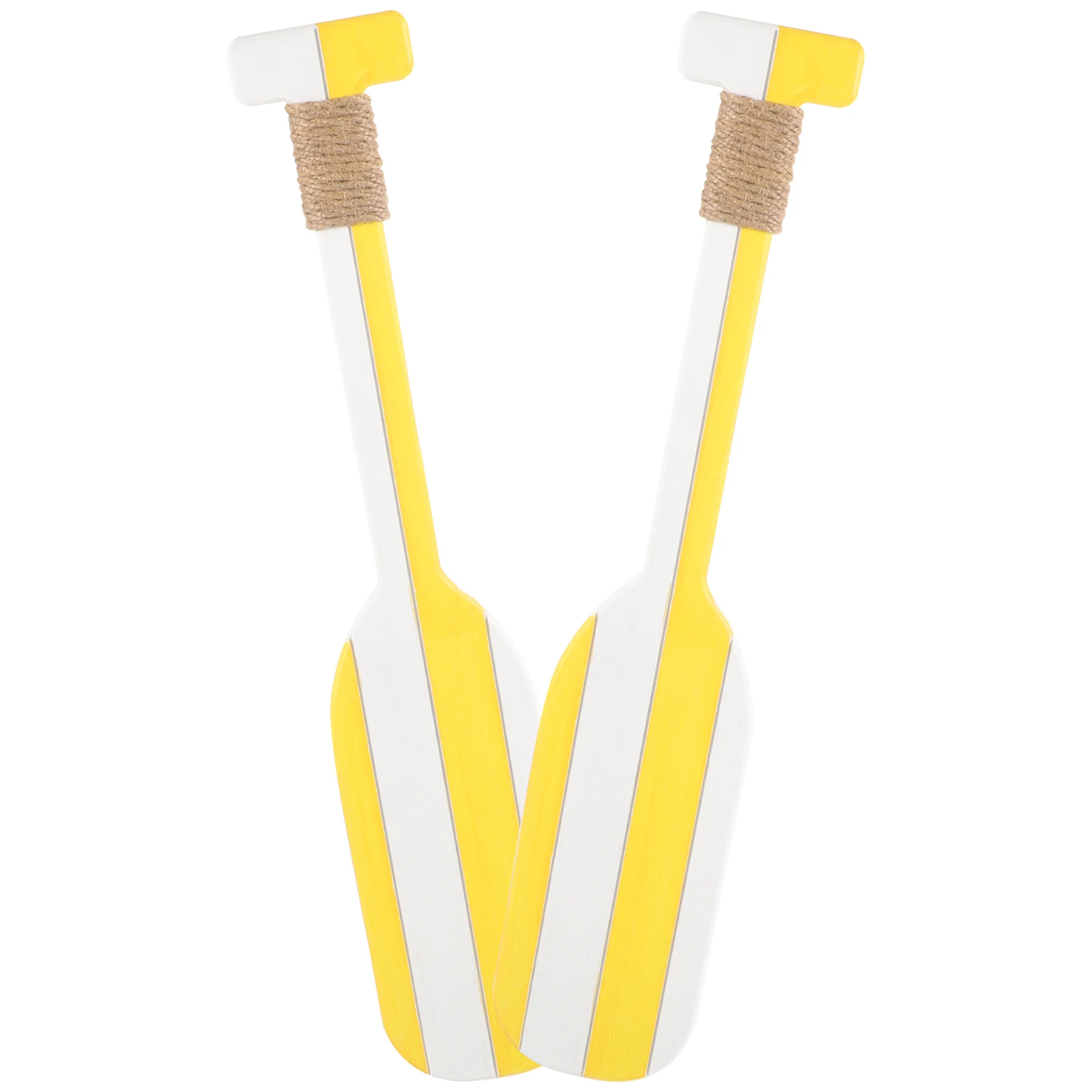 

2 Pcs Retro Wooden Oar Wall Decor Beach Home Ornaments Paddle Nautical Style Door Decorations