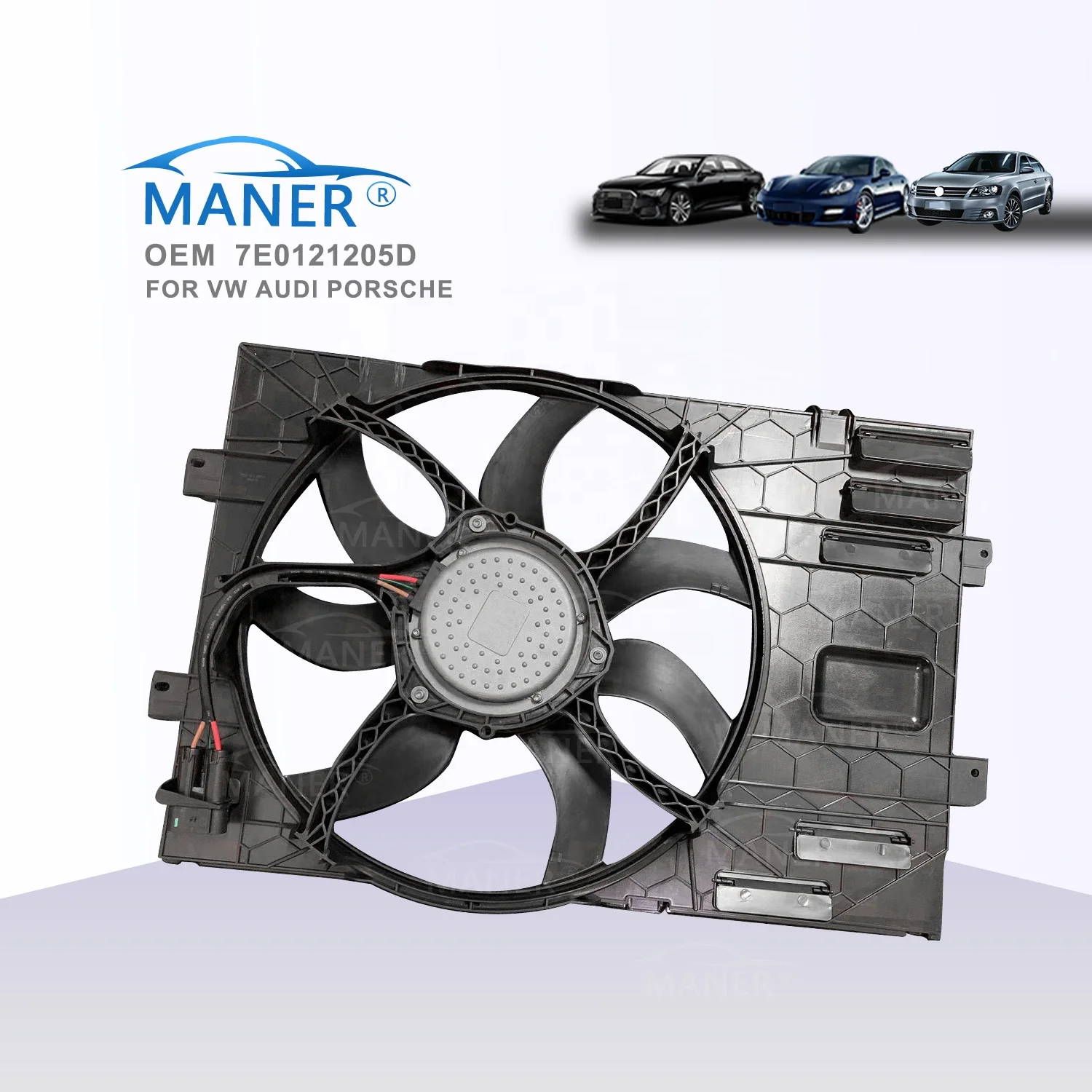 MANER Auto Parts Cooling Ventilador Del Radiador Radiator Fan 7E0121205B 7E0121205J For VW Caravelle Multivan 2.0T