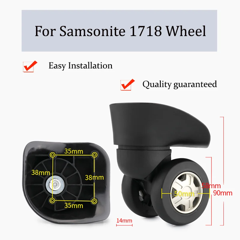 

Suitable For Samsonite 1718 Universal Wheel Trolley Case Wheel Replacement Luggage Pulley Sliding Casters Wear-resistant Repair