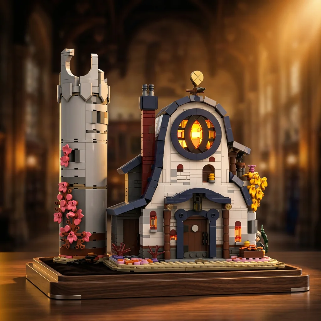 

MOC Fantasy House Building Blocks Model Creative Cottage Tower DIY Assembly Bricks Toy Home Decor Display Gift for Kids Adults