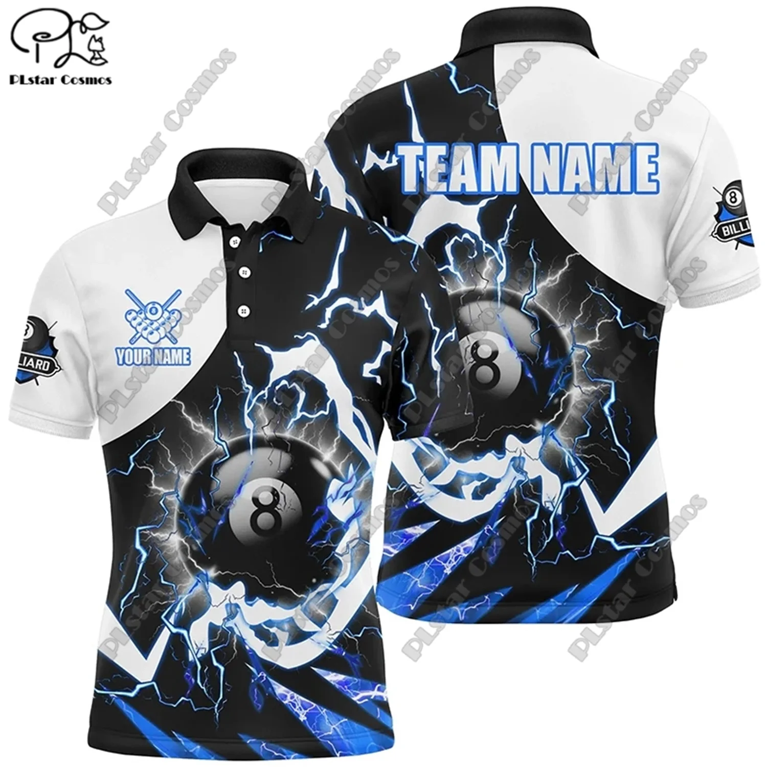 New Custom Name Polo Shirts Fun Billiard Jerseys Personalized Billiard Club League Shirts 3D Printed Polo Shirts T-Shirts t-4