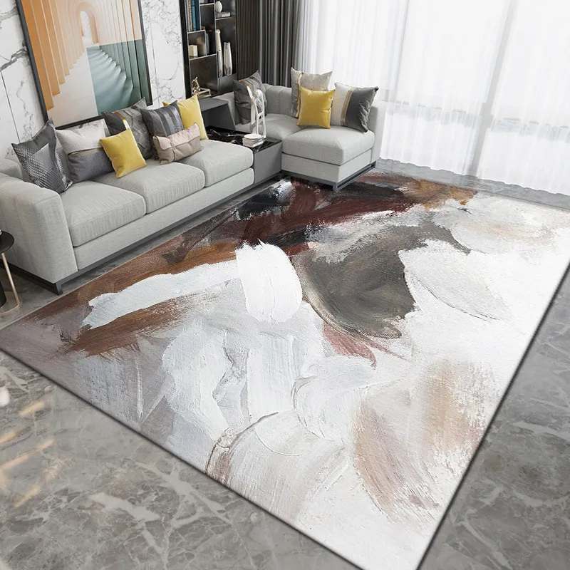 Light Luxury Splashing Ink Living Room Large Area Carpet Bedroom Decor Rugs Non-slip Floor Mat Lounge Rug Hotel Lobby Carpets