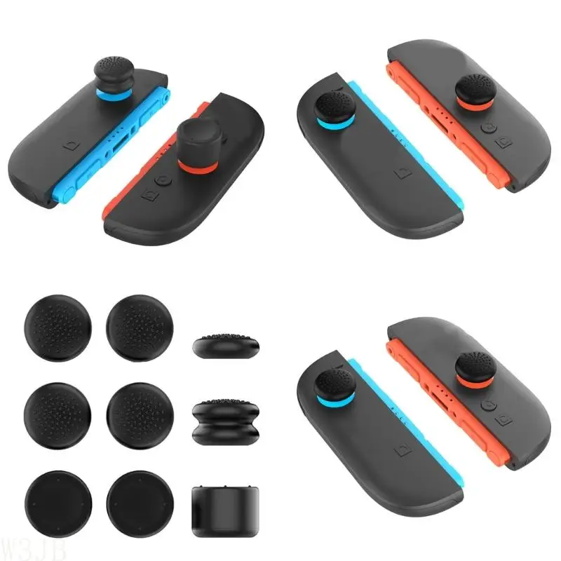 W3JB Austauschbare Silikonkappen, rutschfeste Joystick-Griffe, bequem für Switch2 – Detail 10